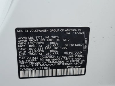 2026 Volkswagen Atlas Cross Sport 2.0T SEL R-Line Black