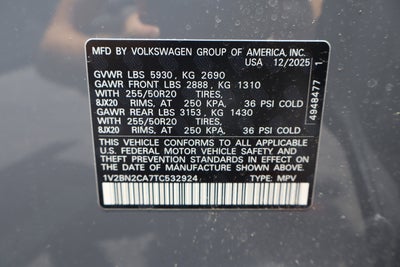 2026 Volkswagen Atlas 2.0T SEL