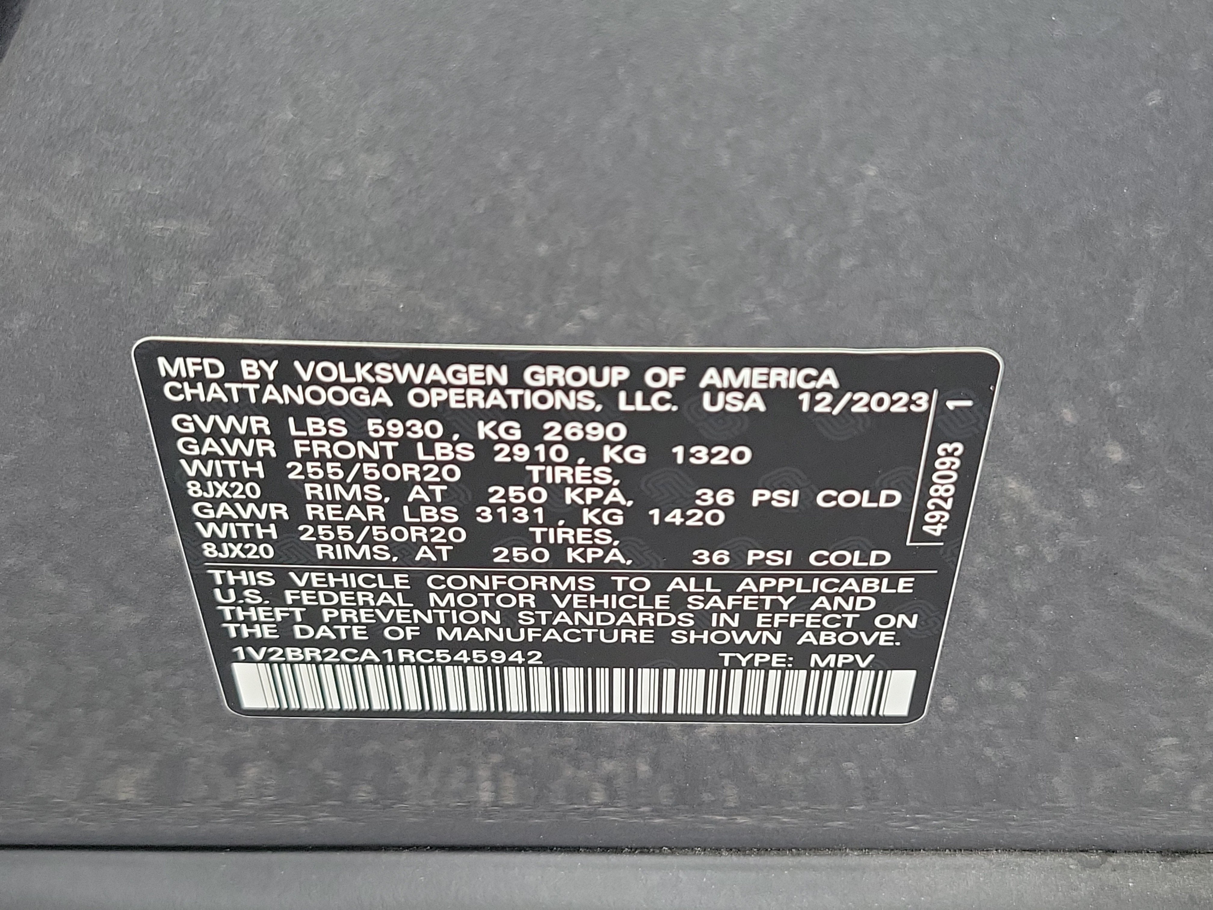 2024 Volkswagen Atlas 2.0T SEL