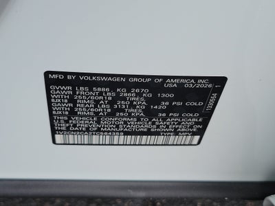 2026 Volkswagen Atlas 2.0T Peak Edition