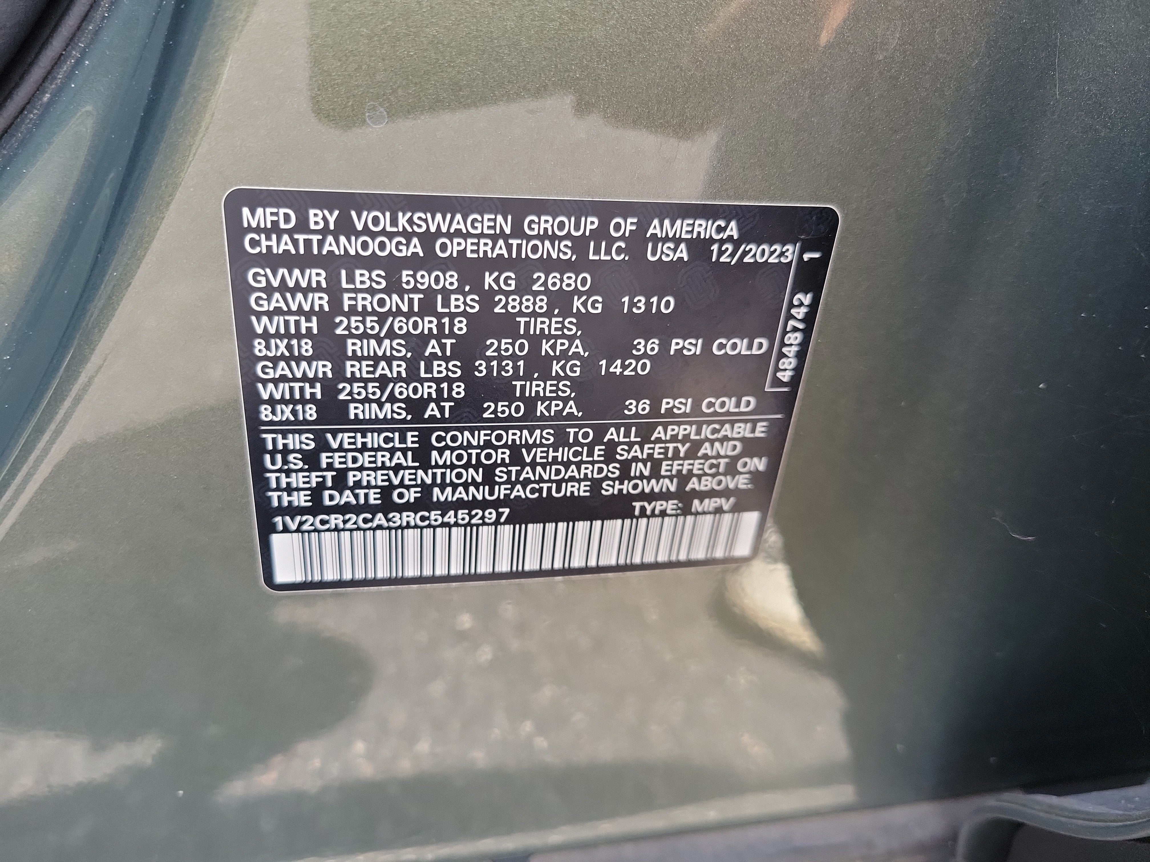 2024 Volkswagen Atlas 2.0T Peak Edition SE w/Technology