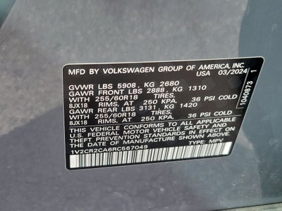 2024 Volkswagen Atlas 2.0T Peak Edition SE w/Technology