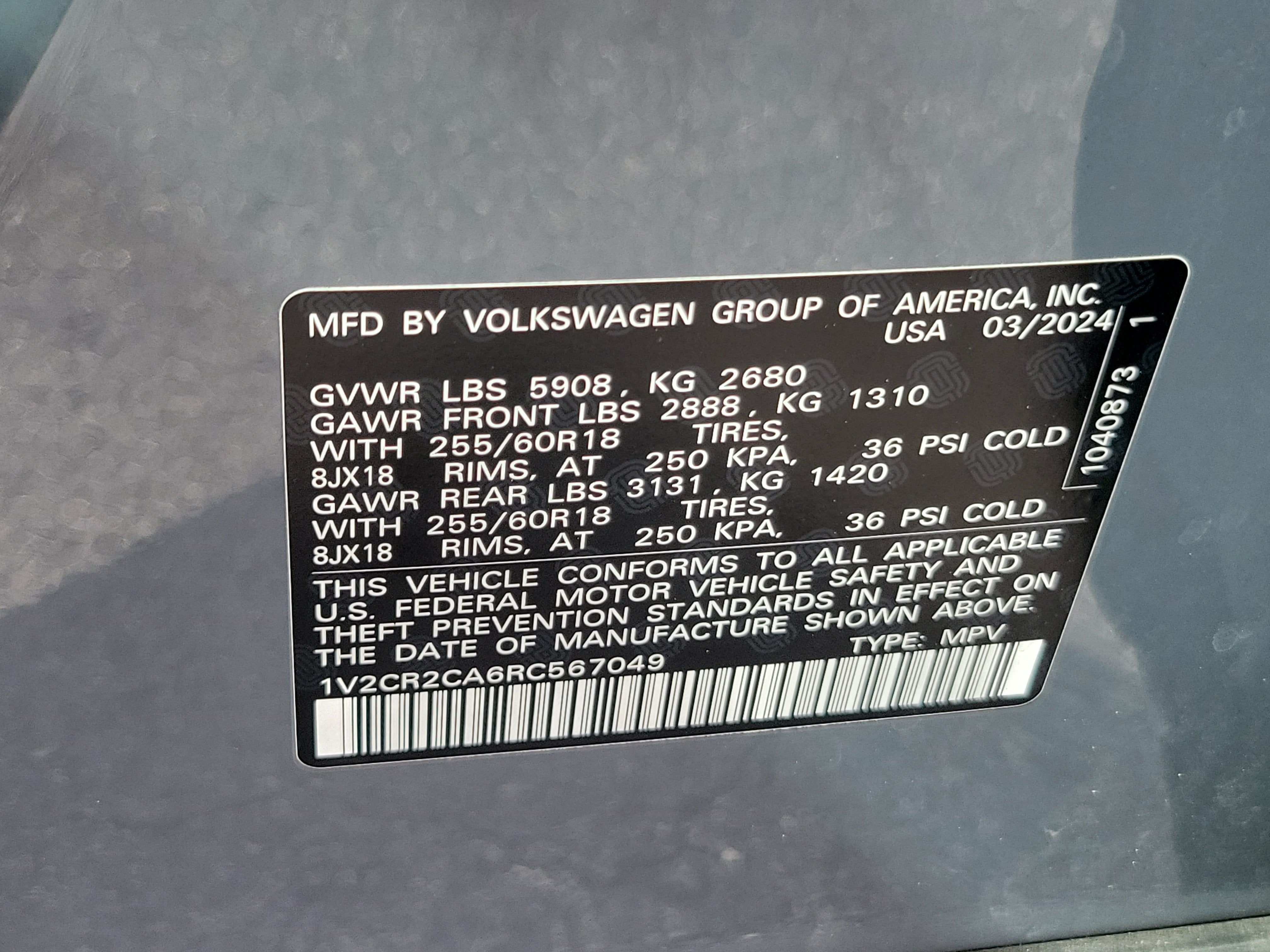 2024 Volkswagen Atlas 2.0T Peak Edition SE w/Technology