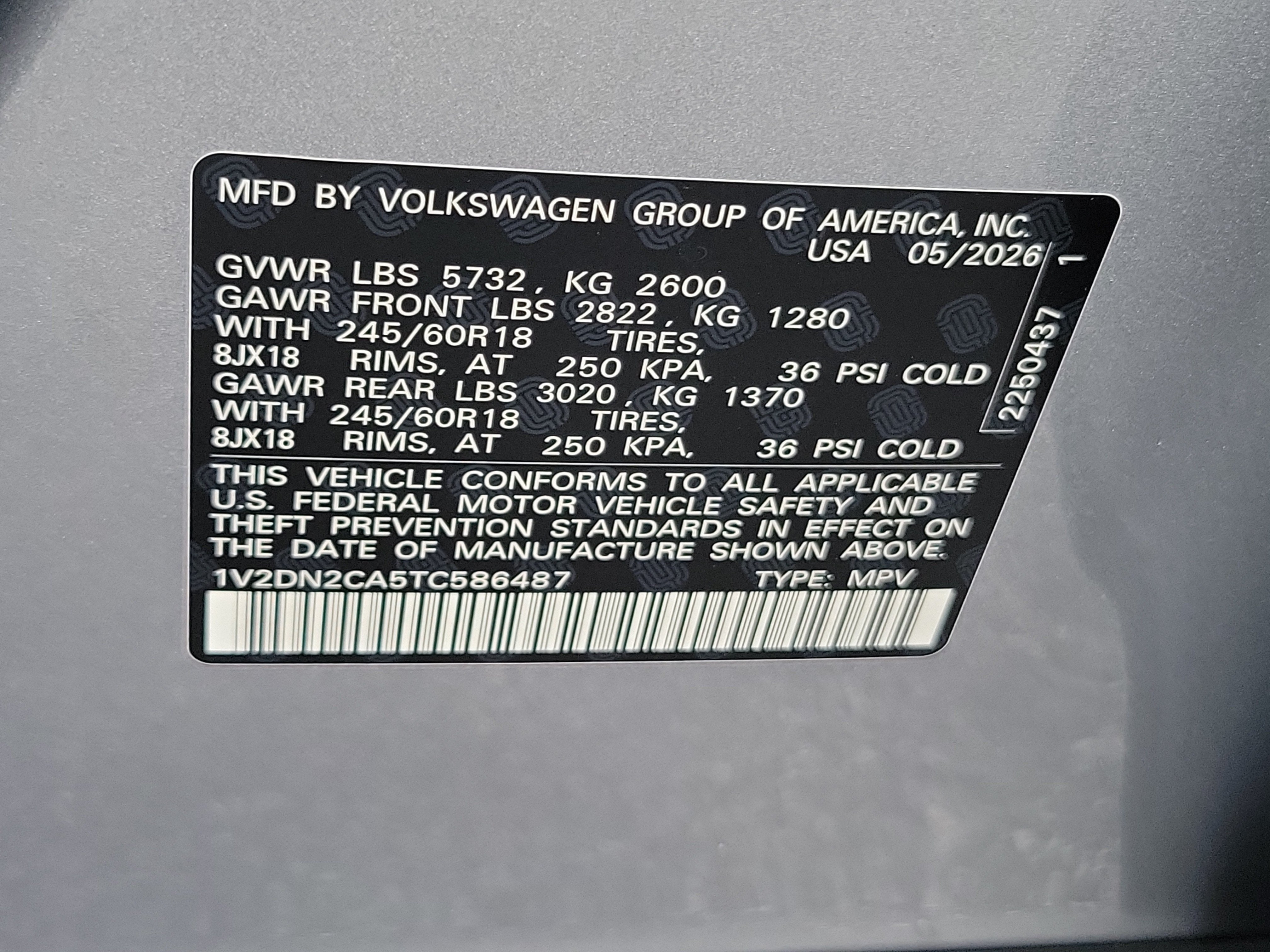 2026 Volkswagen Atlas 2.0T SE