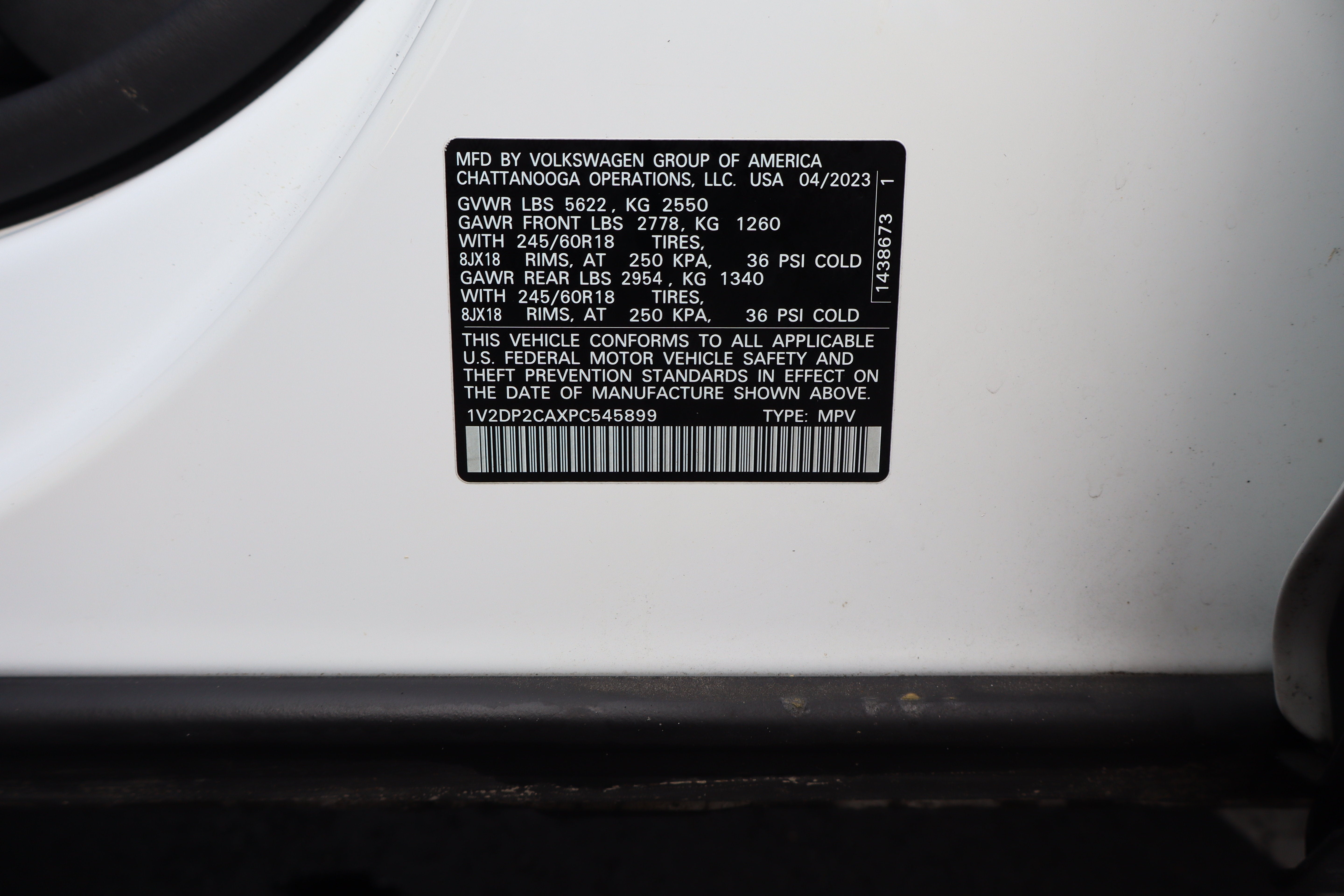 2023 Volkswagen Atlas 2.0T SE
