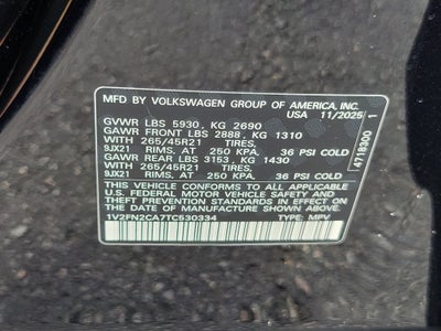 2026 Volkswagen Atlas 2.0T SEL Premium R-Line