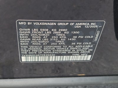 2026 Volkswagen Atlas 2.0T SE w/Technology
