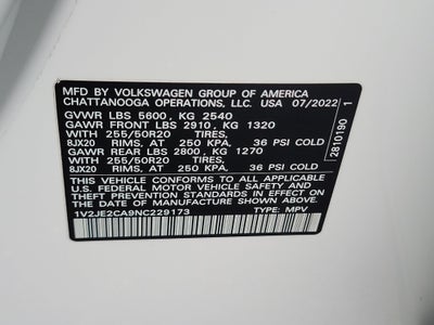 2022 Volkswagen Atlas Cross Sport 3.6L V6 SE w/Technology