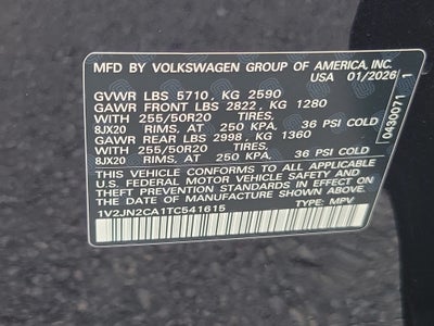 2026 Volkswagen Atlas 2.0T SE w/Technology