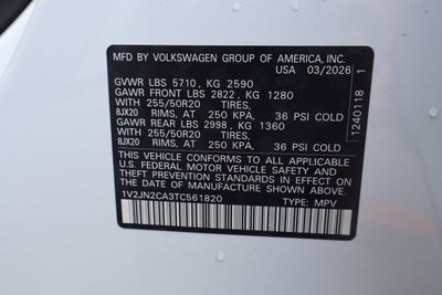2026 Volkswagen Atlas 2.0T SE w/Technology