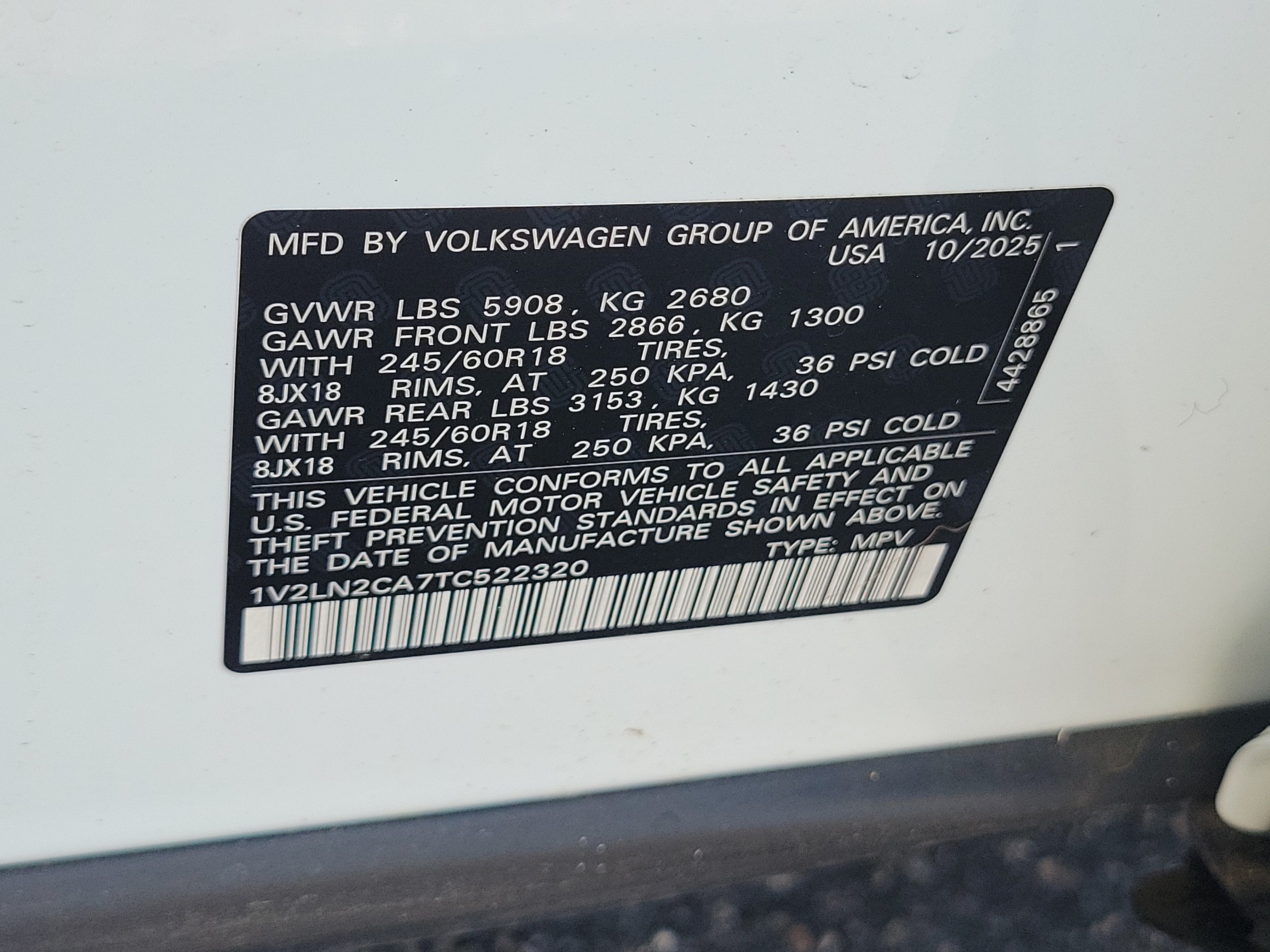 2026 Volkswagen Atlas 2.0T SE