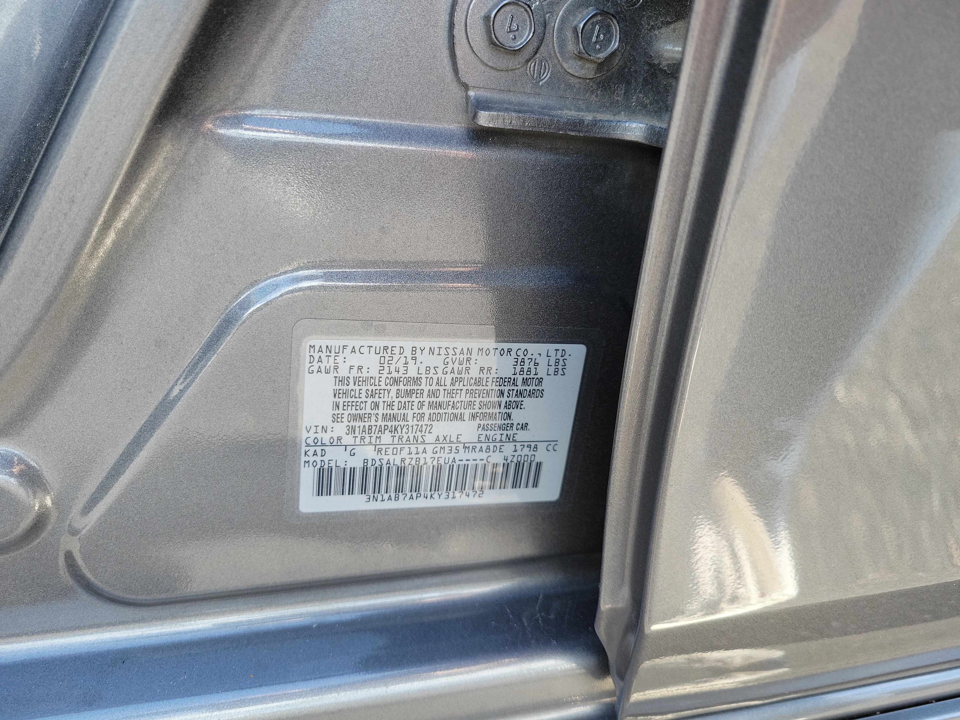2019 Nissan Sentra SR