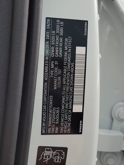 2026 Volvo XC90 Plug-In Hybrid Core