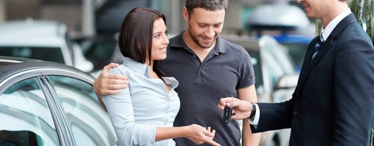Couple getting car keys resized